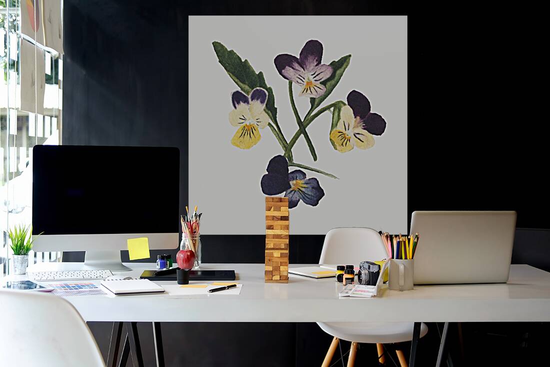 Pansies 1876 Reproduction