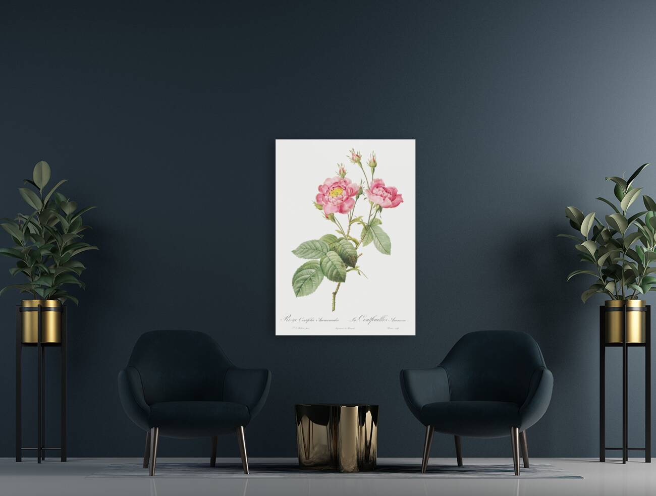 Vintage pink rose Reproduction