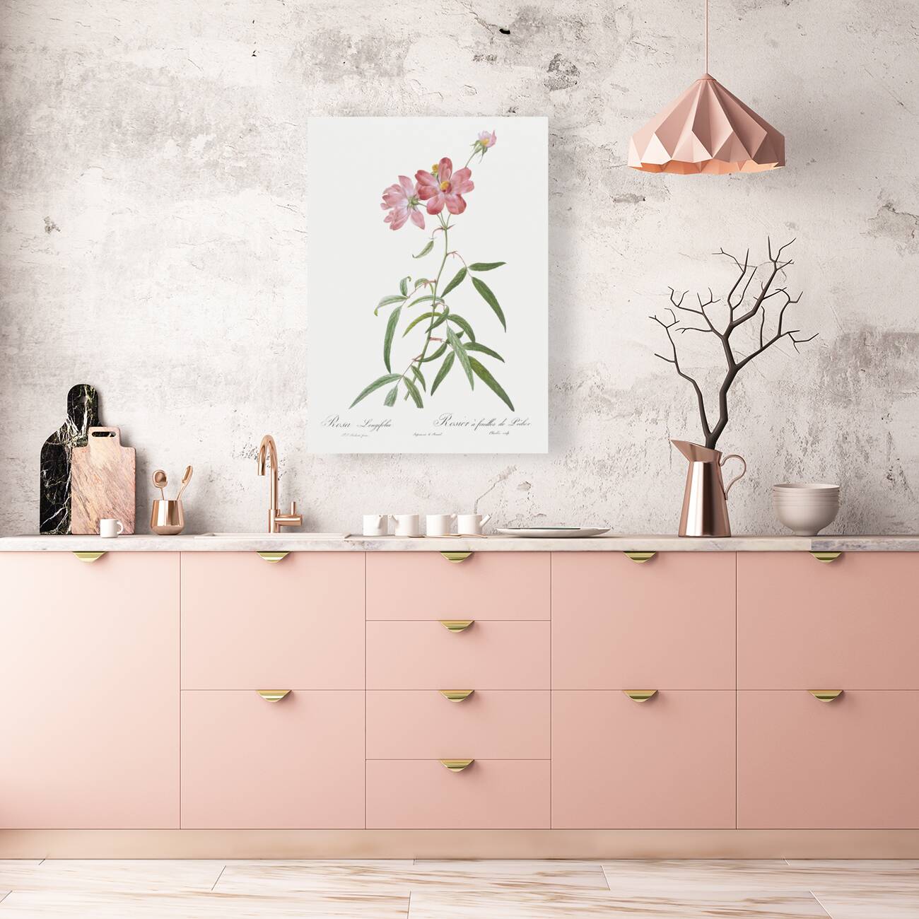 Blooming pink roses Reproduction