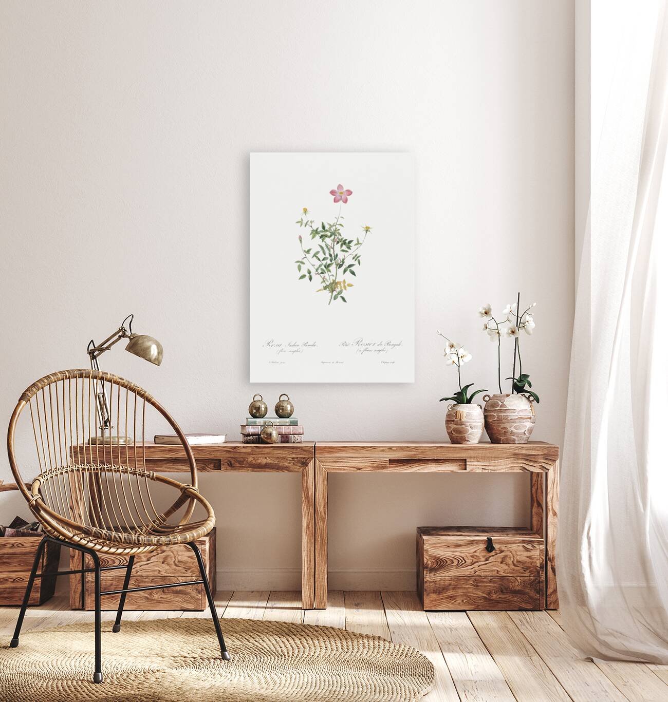 Blooming pink roses Reproduction