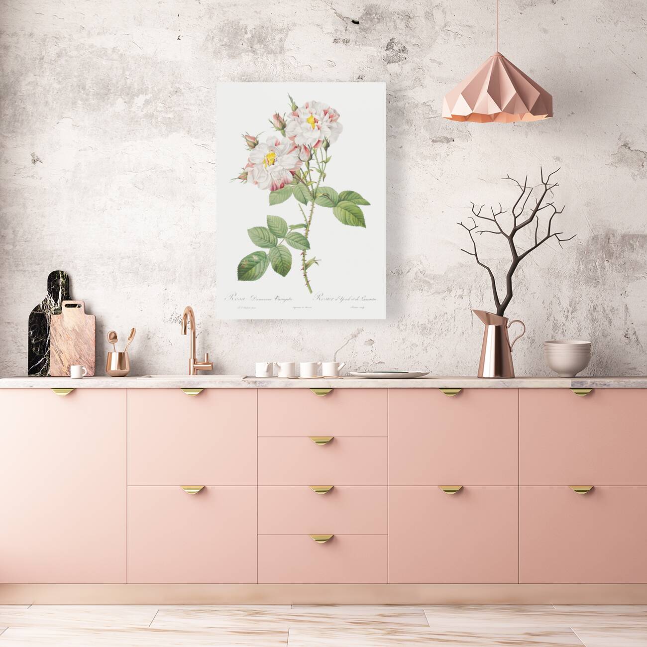 White damask rose Reproduction