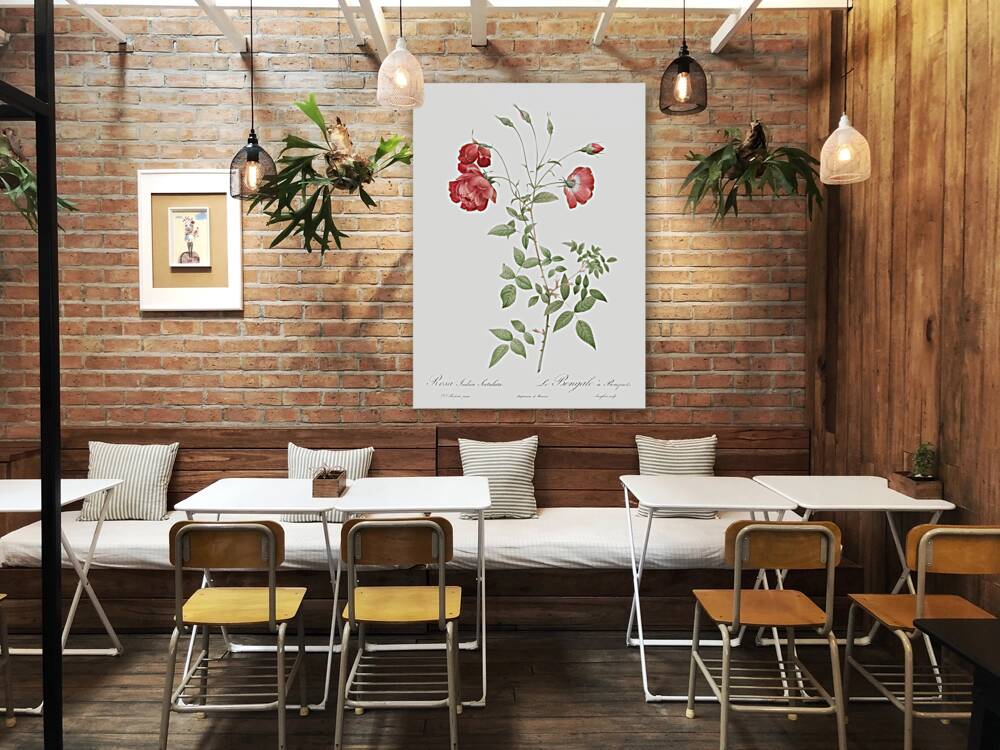 Vintage red rose Reproduction