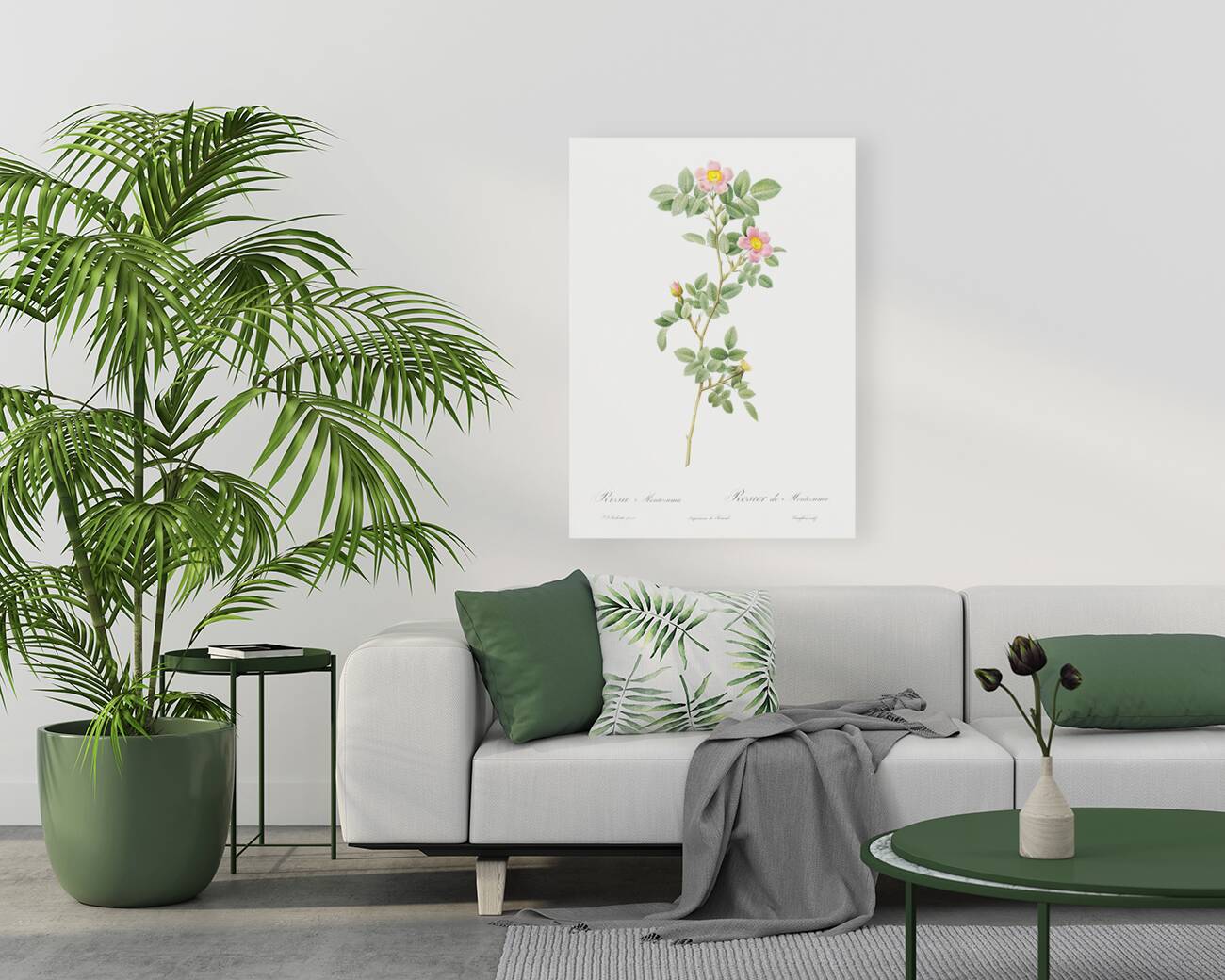 Blooming pink roses Reproduction