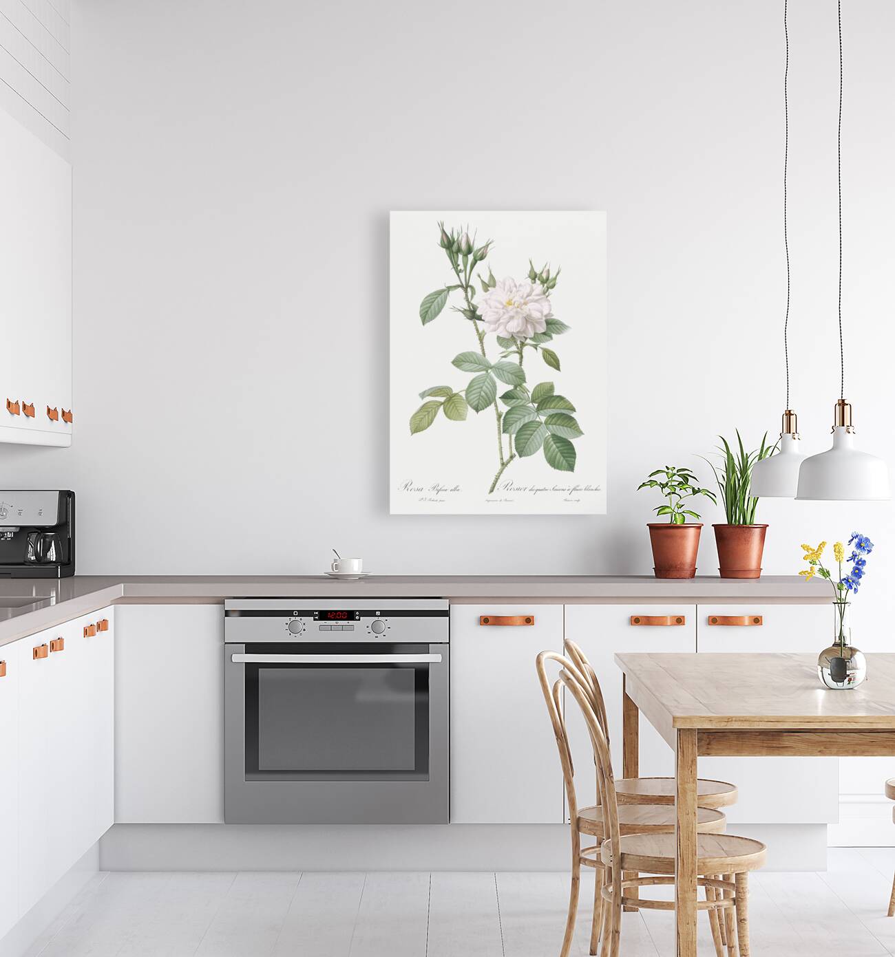 Blooming autumn damask rose Reproduction