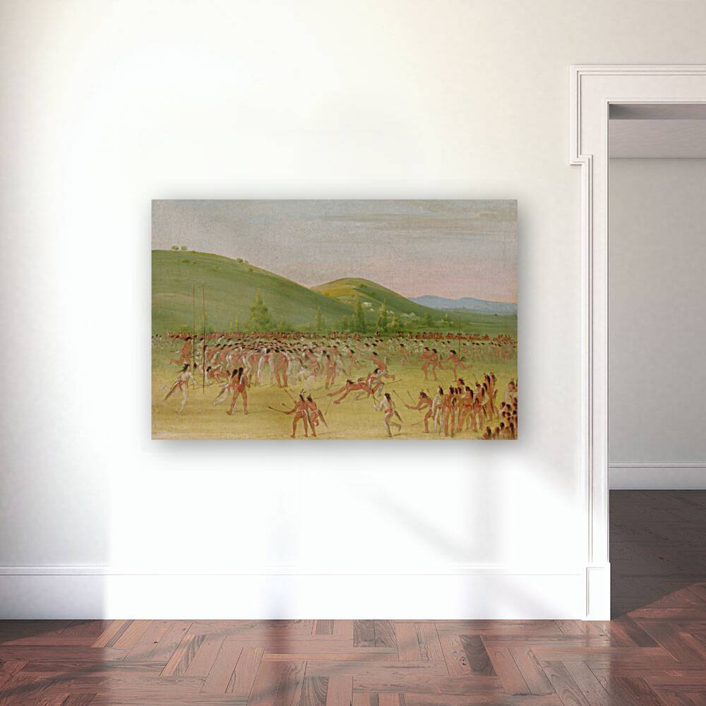 Ball-Play of The Choctaw–Ball Down 1834-1835 Reproduction