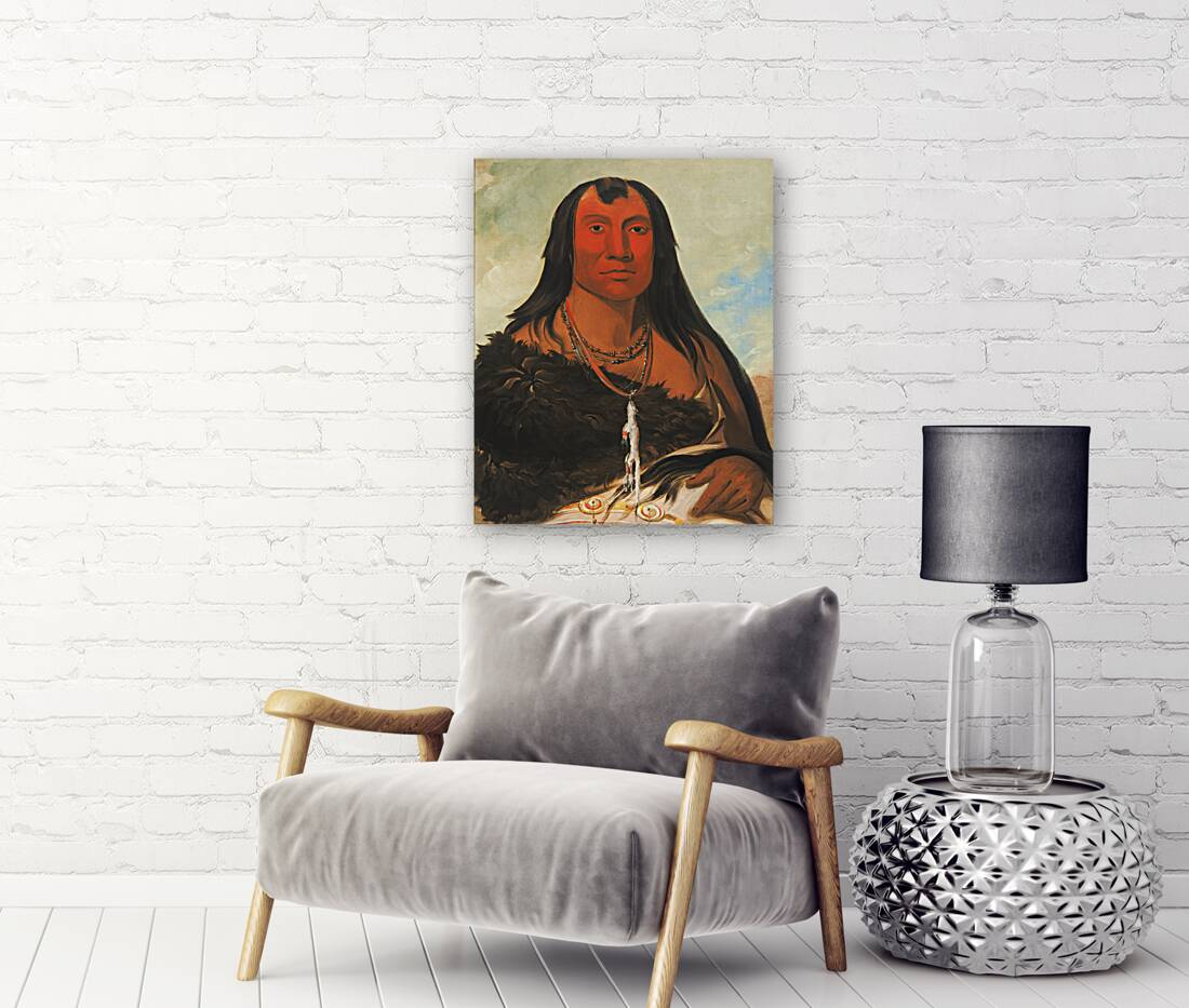 Cháh-Ee-Chópes Four Wolves a Chief In Mourning 1832 Reproduction