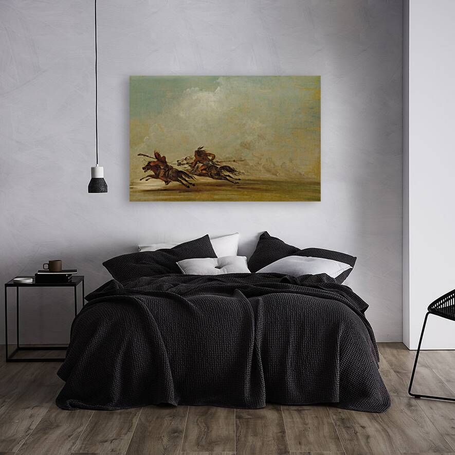 Comanche Warrior Lancing An Osage At Full Speed 1837-1839 Reproduction