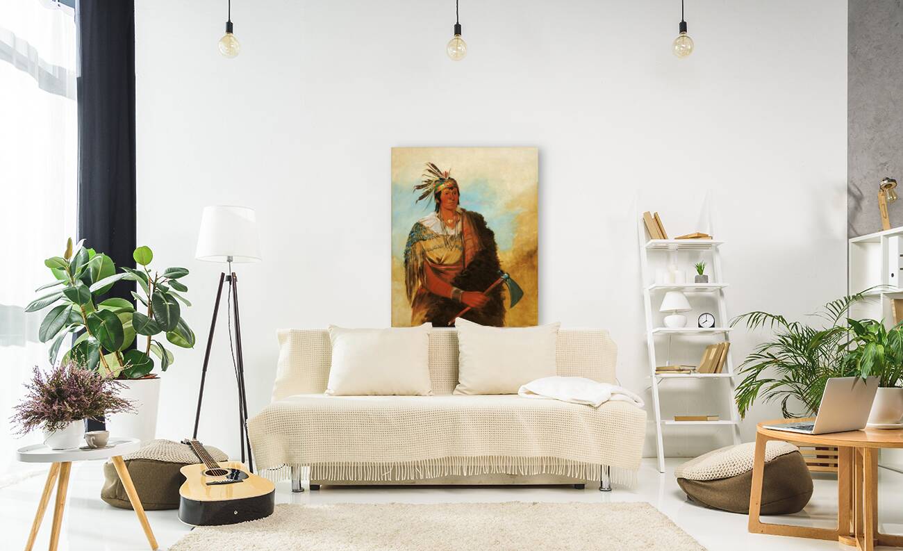 Go-To-Ków-Páh-Ah Stands By Himself a Distinguished Brave 1830 Reproduction