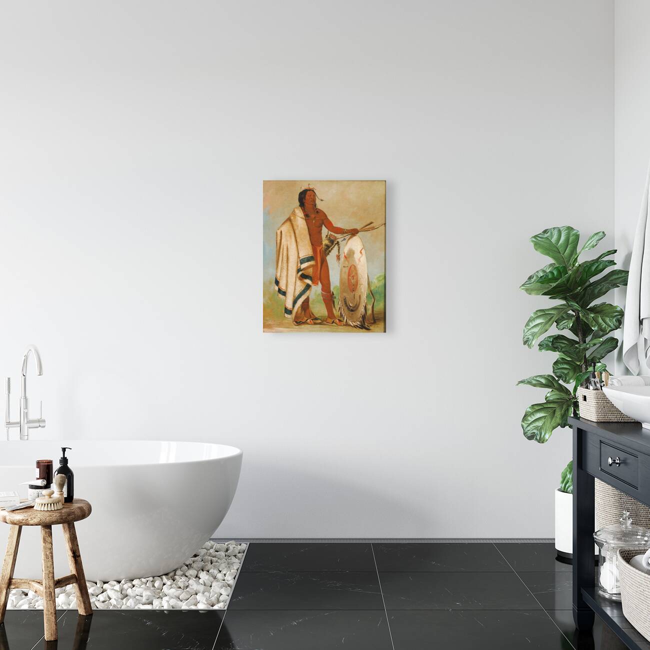 Kotz-A-Tó-Ah Smoked Shield a Distinguished Warrior 1834 Reproduction