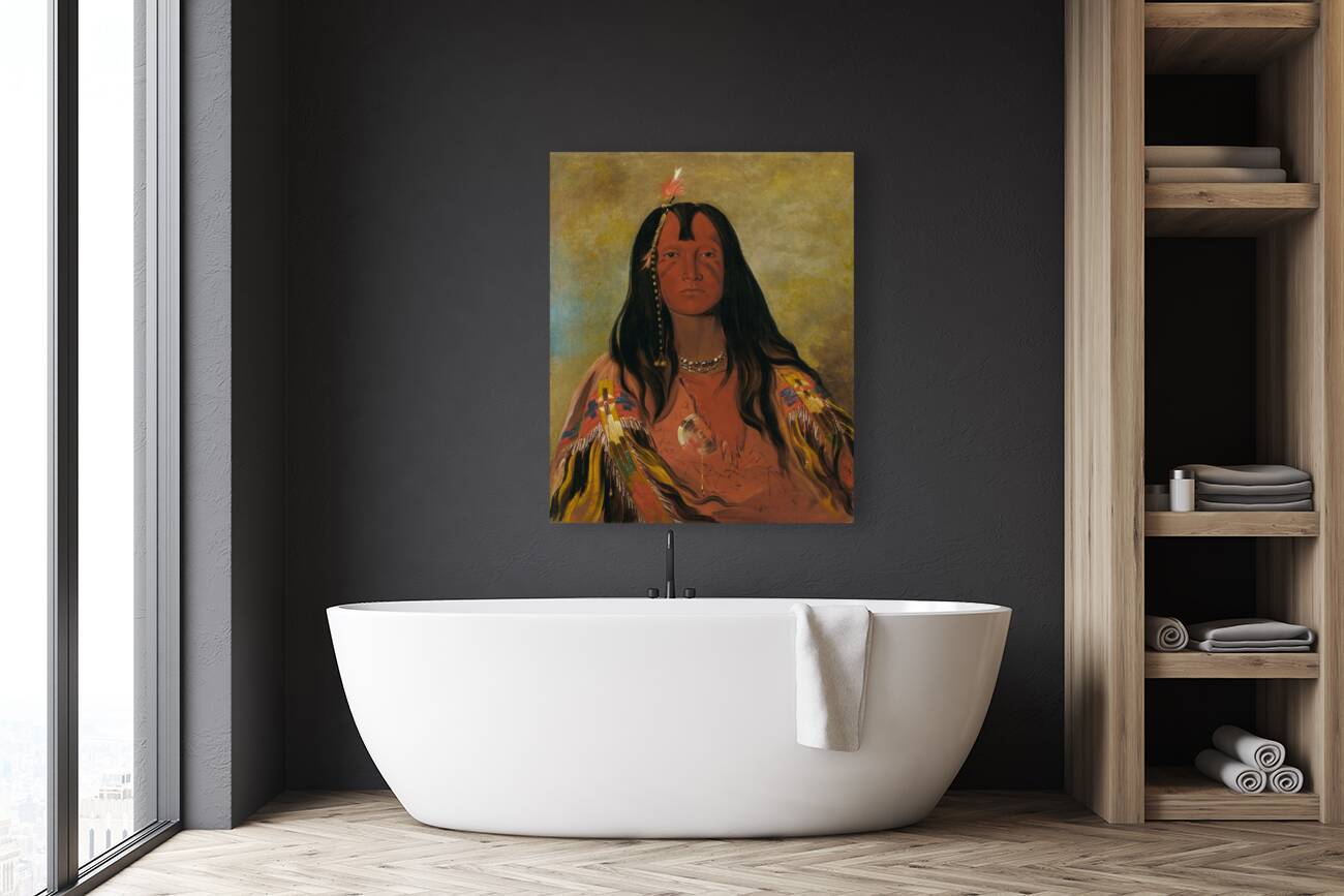 H’co-A-H’co-A-H’cotes-Min No Horns On His Head a Brave 1832 Reproduction