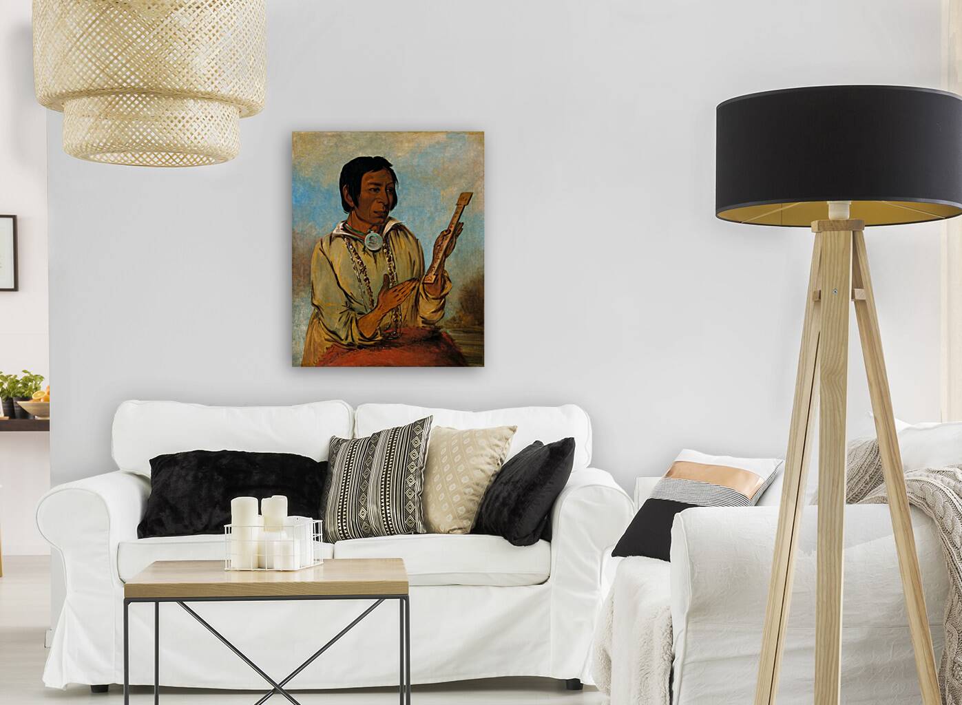 Ma-Shée-Na Elk’s Horns a Subchief 1830 Reproduction