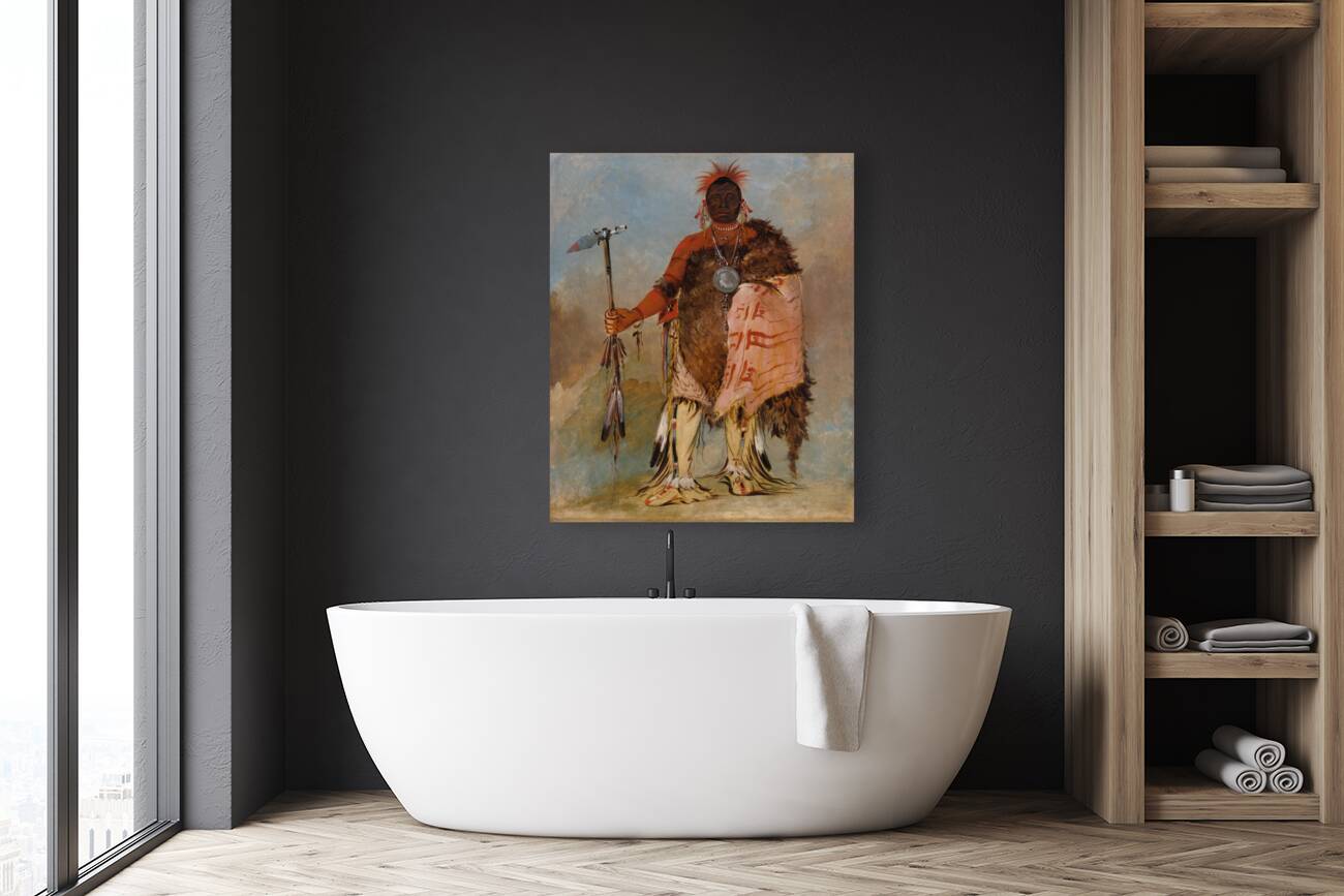 Om-Pah-Tón-Ga Big Elk a Famous Warrior 1832 Reproduction