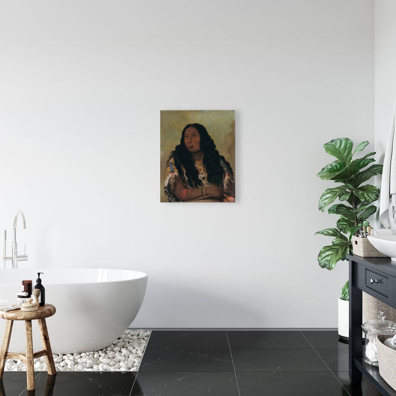 Tchón-Su-Móns-Ka Sand Bar Wife of The Trader François Chardon 1832 Reproduction