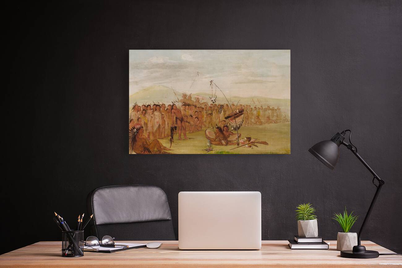 Self-Torture In a Sioux Religious Ceremony 1835-1837 Reproduction