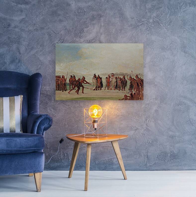 Tchung-Kee a Mandan Game Played With a Ring And Pole 1832-1833 Reproduction