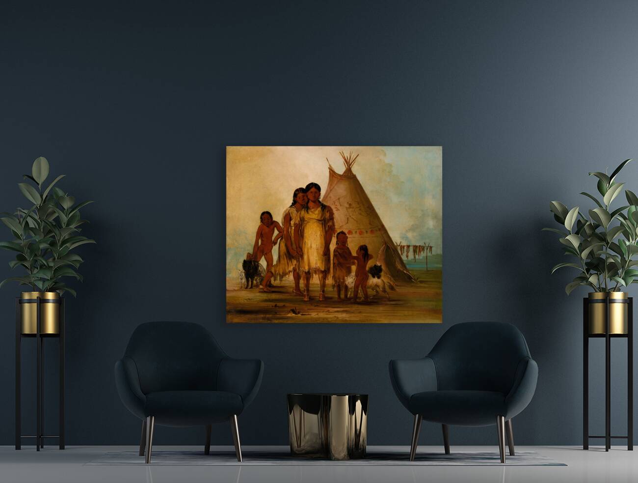 Two Comanche Girls 1834 Reproduction