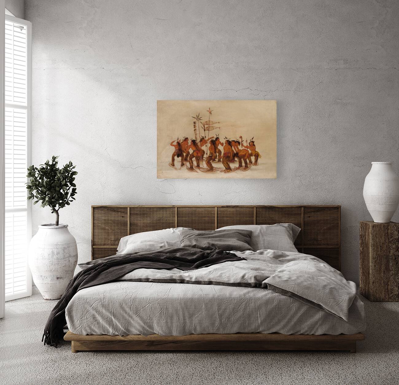 Snowshoe Dance At The First Snowfall 1835-1837 Reproduction