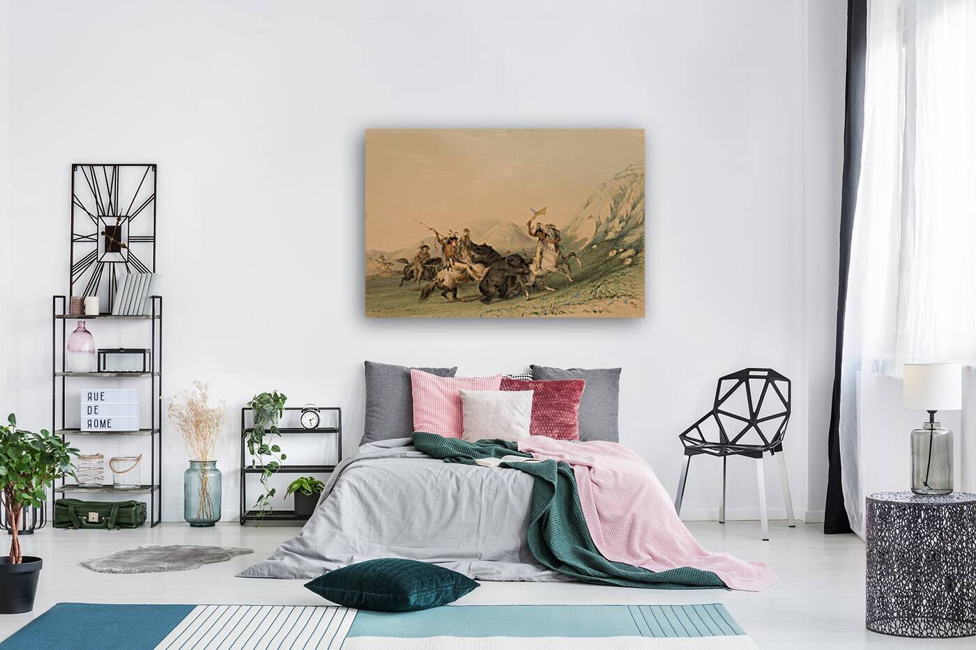 Attacking the Grizzly Bear 1844 Reproduction