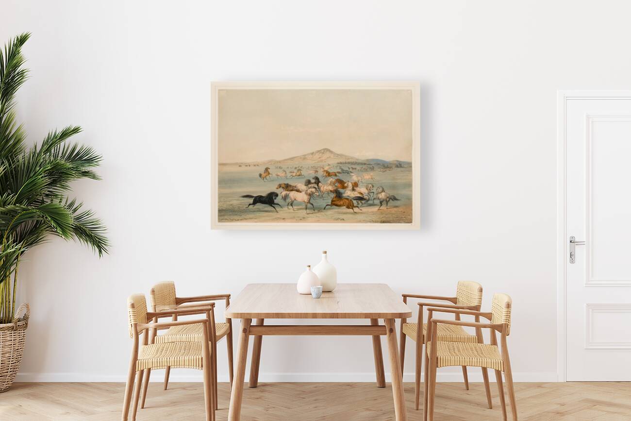 Wild Horses at Play 1844 Reproduction