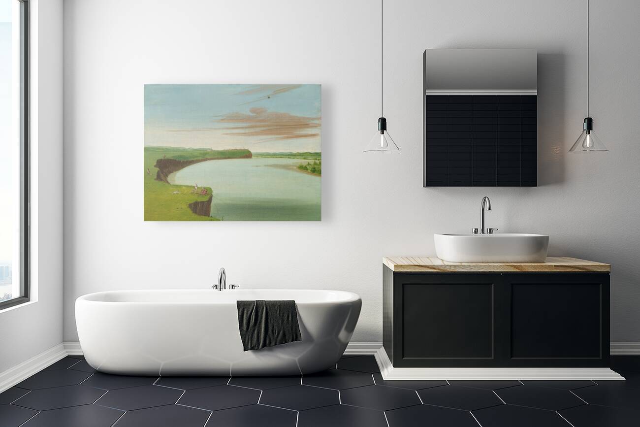 Distant View Of The Mandan Village 1832 Reproduction