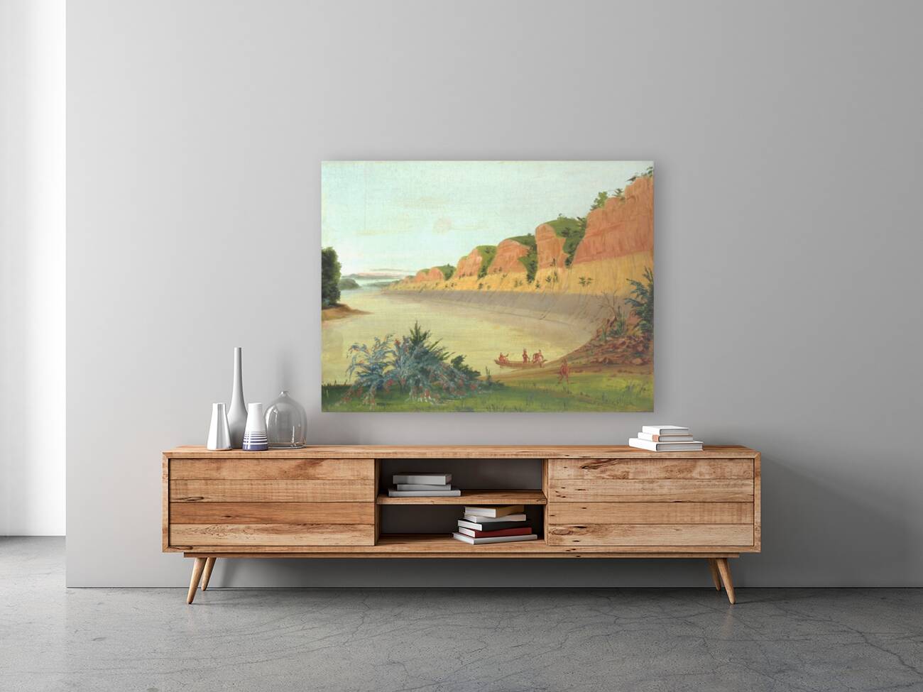 South Side Of Buffalo Island Showing Buffalo Berries In The Foreground 1832 Reproduction