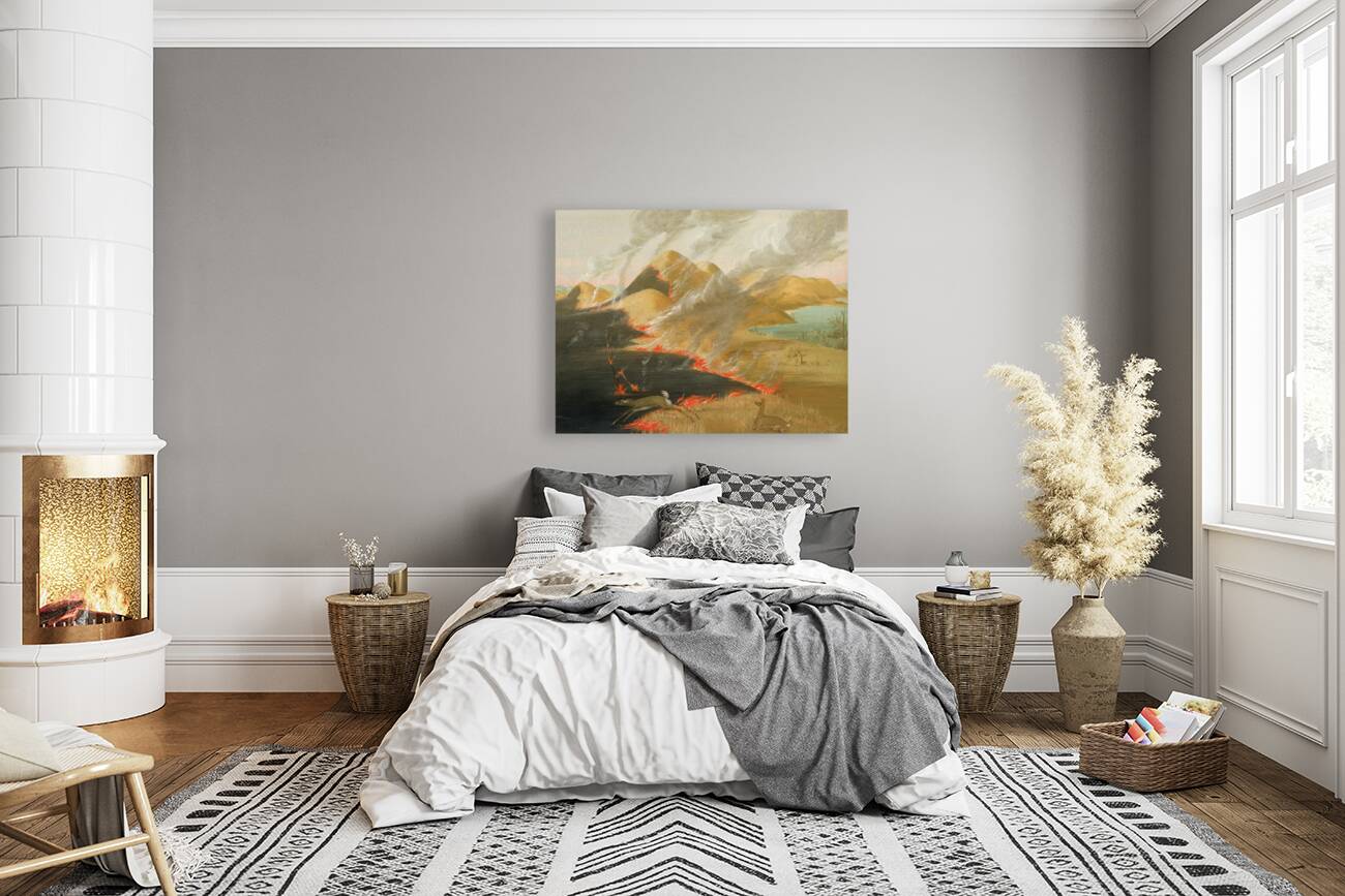 Prairie Bluffs Burning 1832 Reproduction