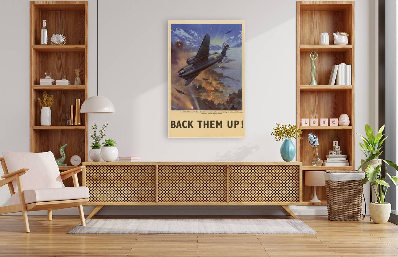 A Raid by ‘Hudsons’ of the Coastal Command on German Shipping at Aalesund Reproduction