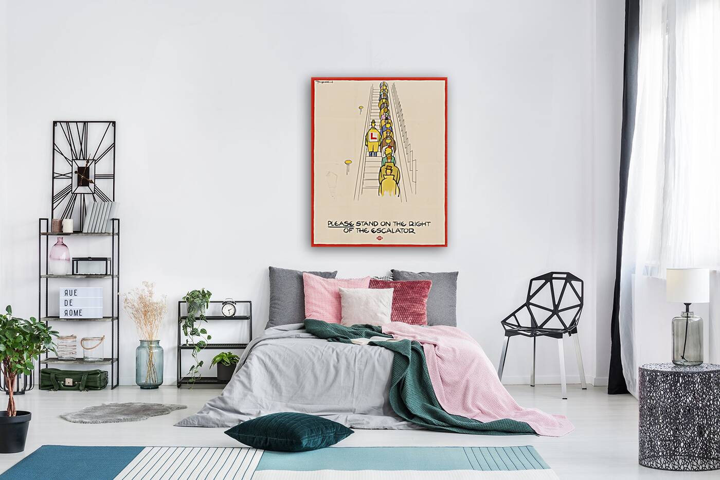 Please Stand on the Right of the Escalator Reproduction