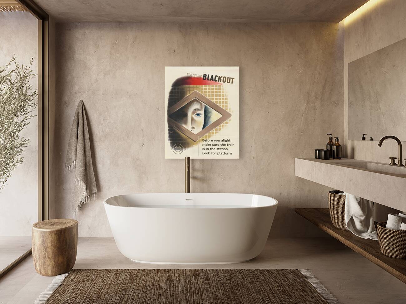 In the Blackout – Before You Alight Make Sure the Train is in the Station – Look for Platform Reproduction