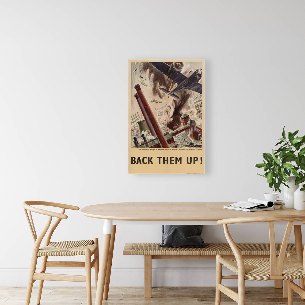 The Bombing in Daylight of the Power Station at Knapsack Germany by the Royal Air Force – Back Them Up! Reproduction