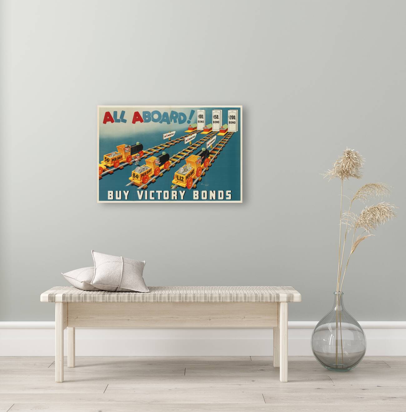All Aboard! Buy Victory Bonds Reproduction