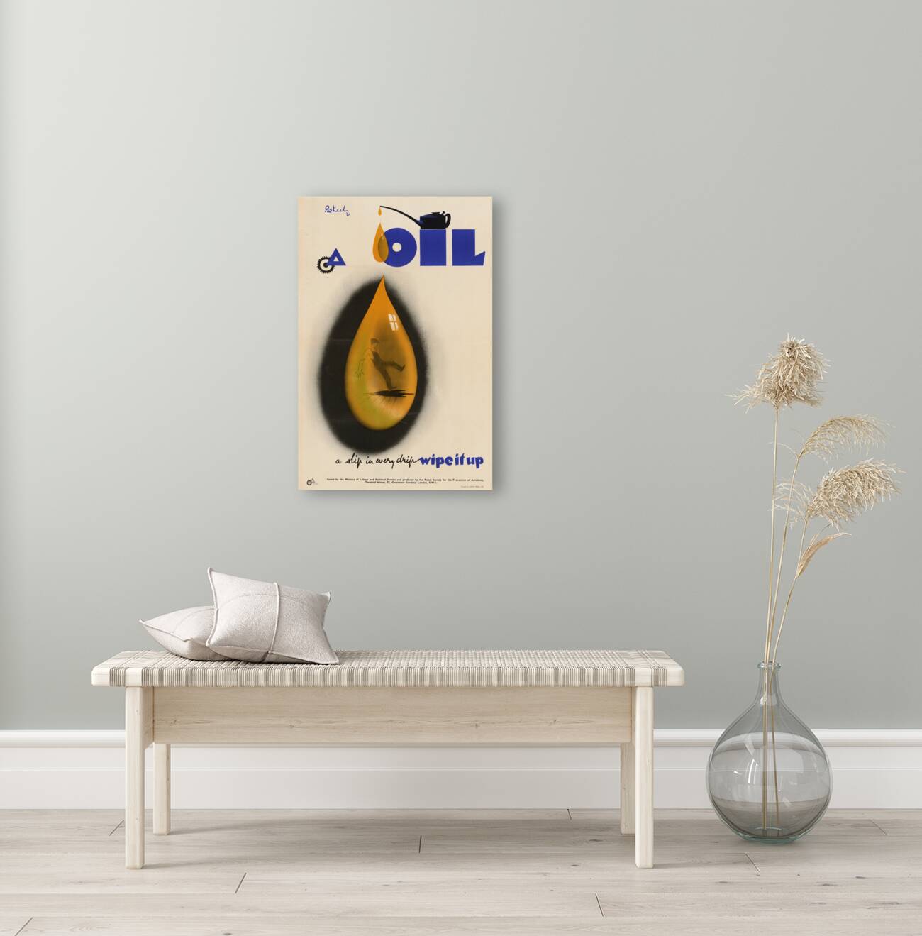 Oil – A Slip in Every Drip – Wipe it Up Reproduction