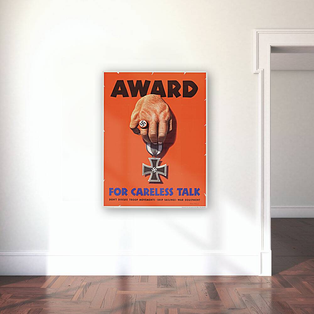 Award For Careless talk 1944  Reproduction