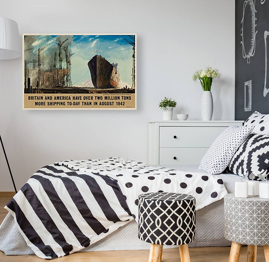 Britain and America Have Over Two Million Tons More Shipping Today Than in August 1942 Reproduction