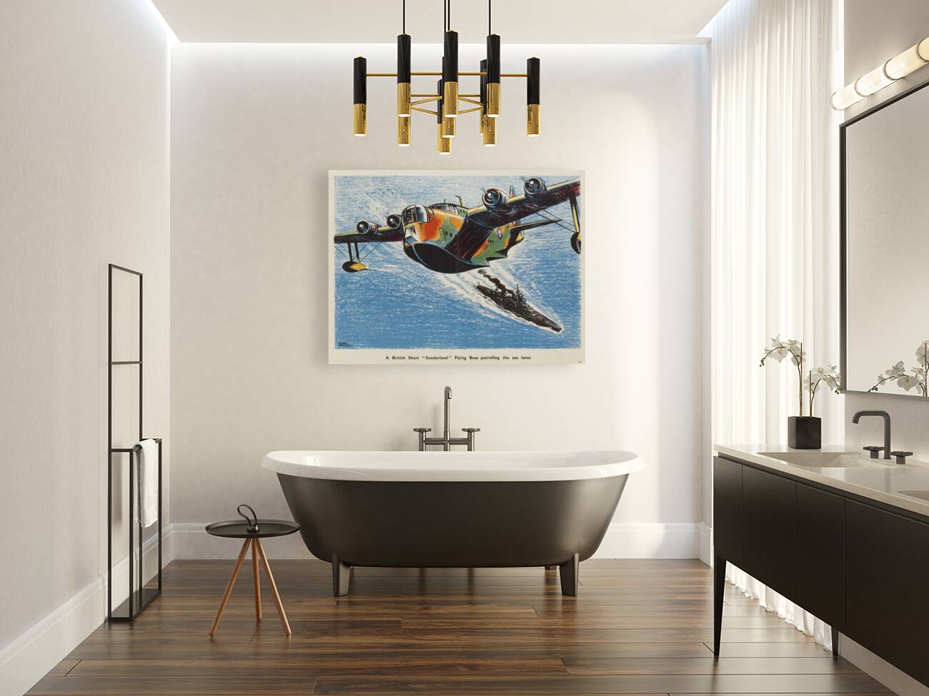 A British Short ‘Sunderland’ Flying Boat Patrolling the Sea Lanes Reproduction