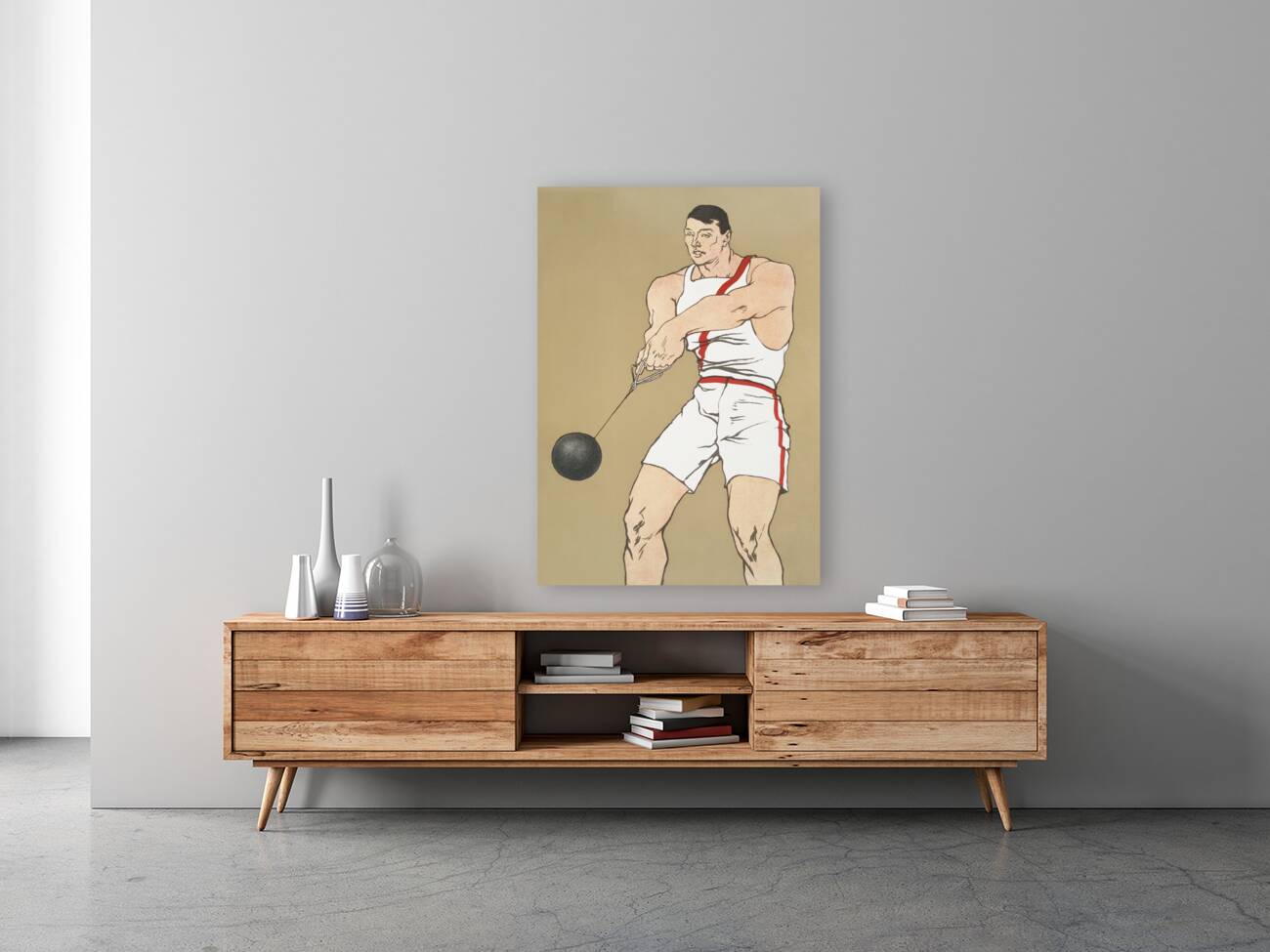 Hammer Throw 1908 by Edward Penfield Reproduction