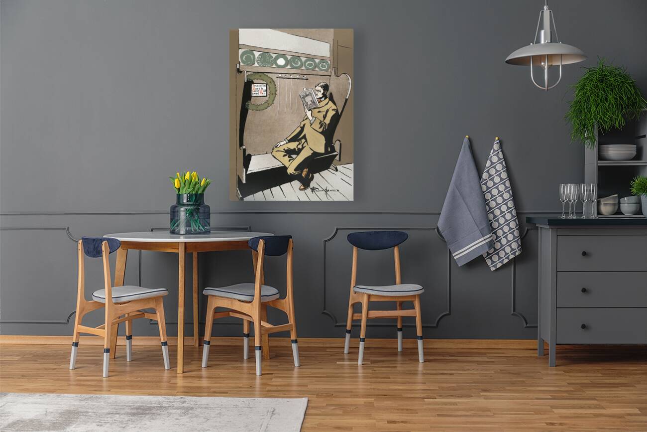 Vintage Christmas ca. 1890-1907 by Edward Penfield Reproduction