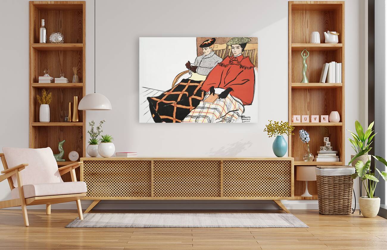 Man and woman sitting together 1897 by Edward Penfield Reproduction