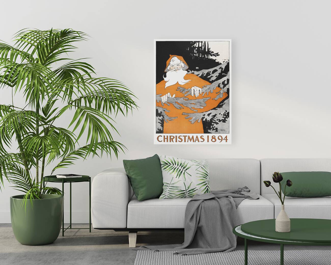 Vintage Christmas 1894 1894 by Edward Penfield Reproduction