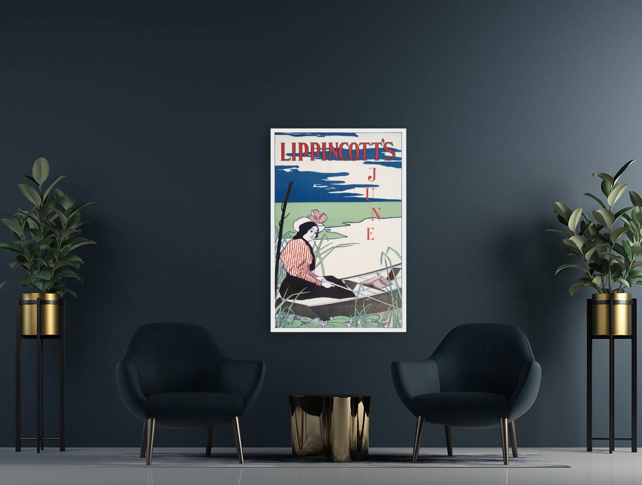 Lippincotts June ca. 1890-1907  by Edward Penfield Reproduction