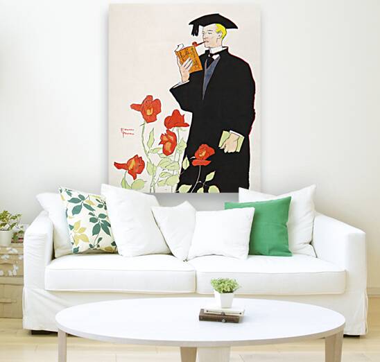 Man in academic dress 1895 by Edward Penfield Reproduction