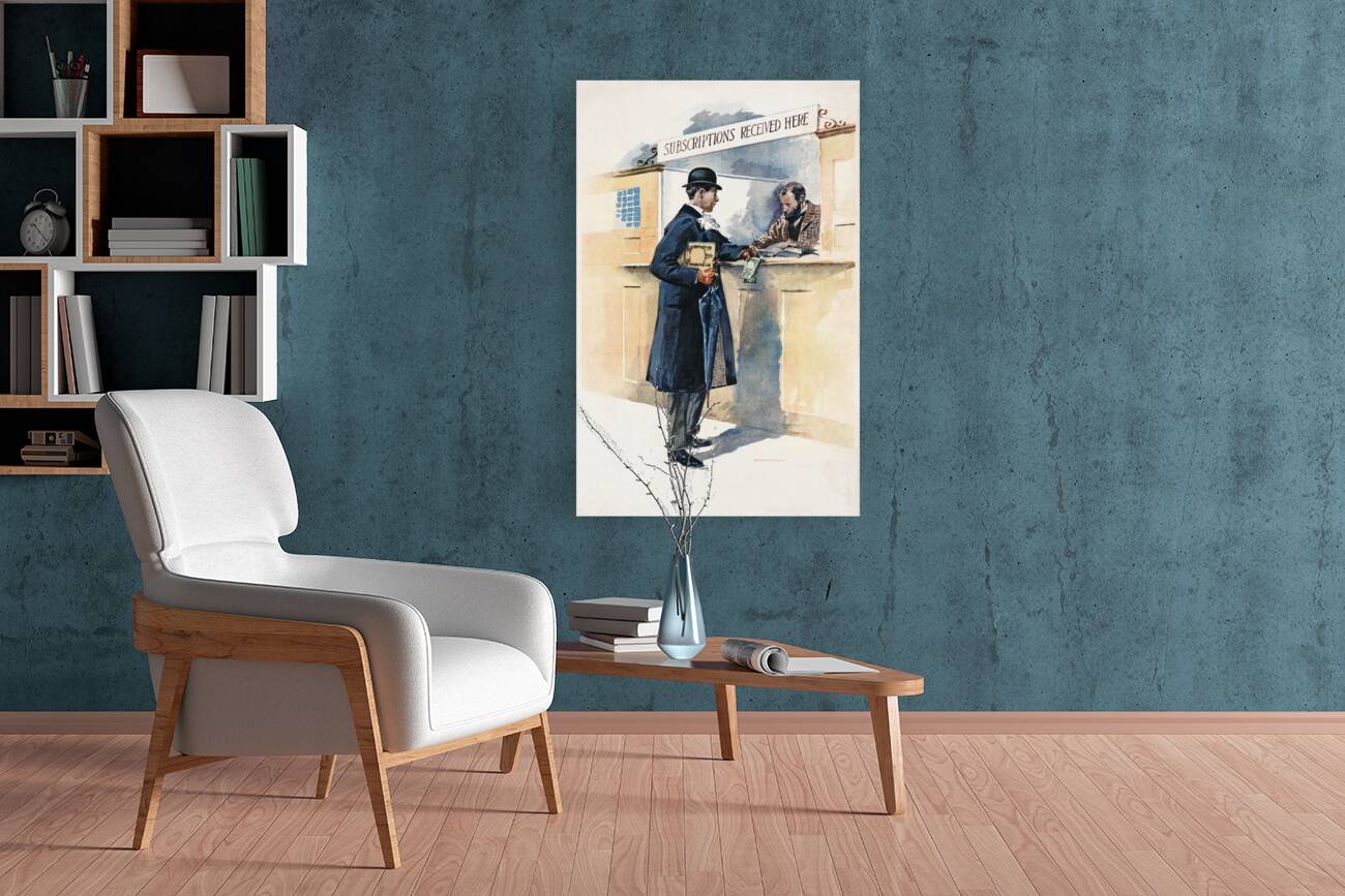 Man getting medicines 1893 by Edward Penfield Reproduction