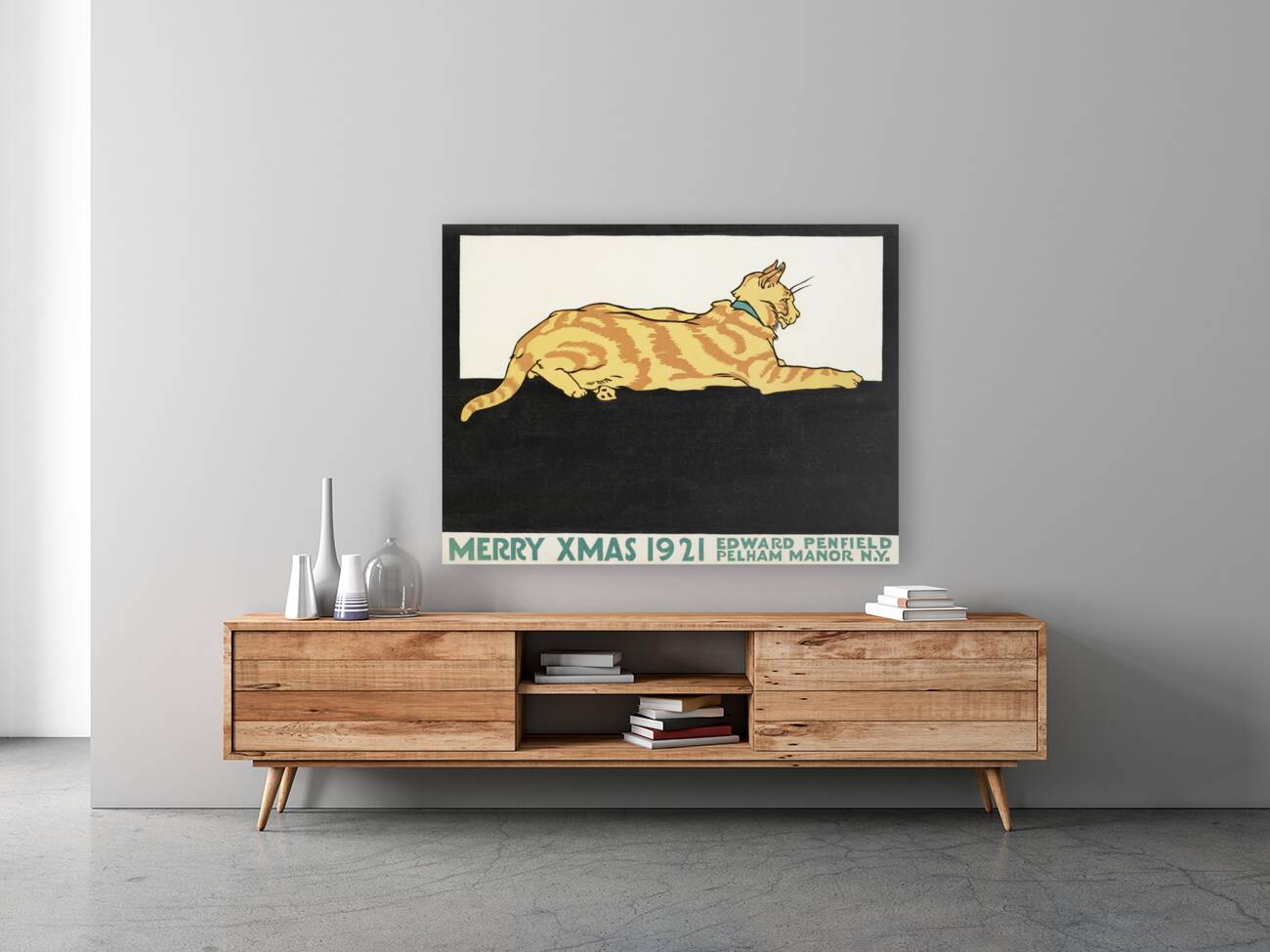 Merry Xmas 1921 by Edward Penfield Reproduction