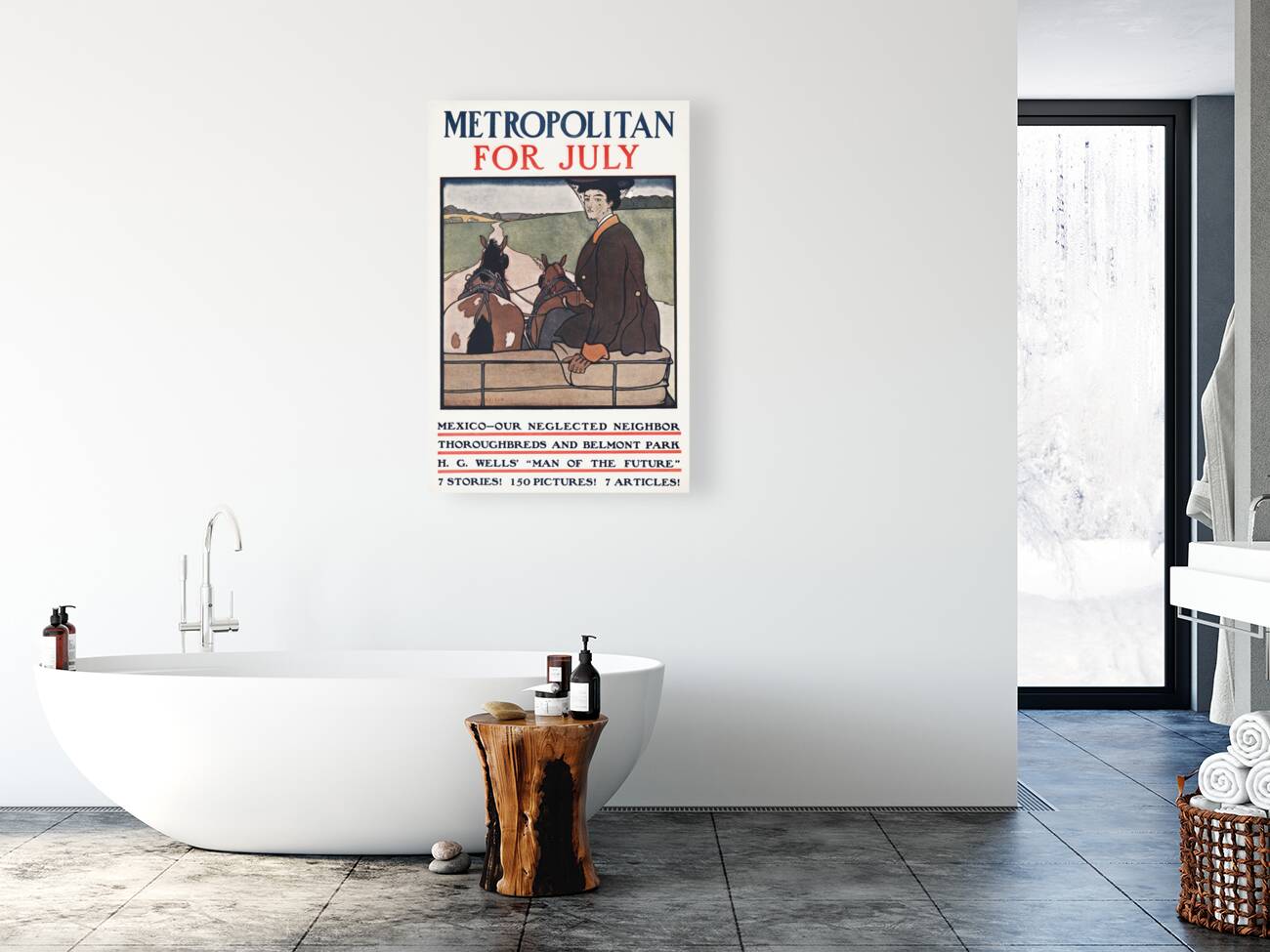 Metropolitan for July ca. 1900-1910 by Edward Penfield Reproduction