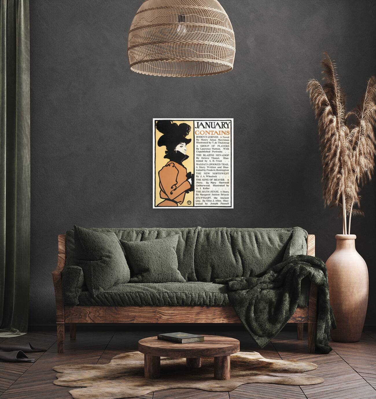 January Poster 1898 by Edward Penfield Reproduction