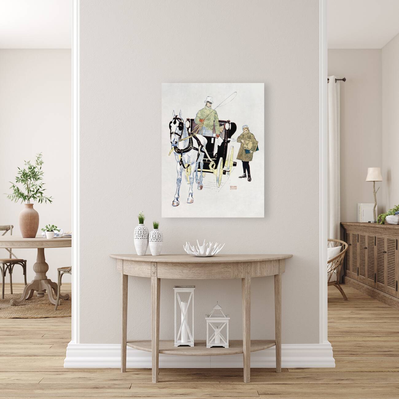 Vintage carriage 1893 by Edward Penfield Reproduction