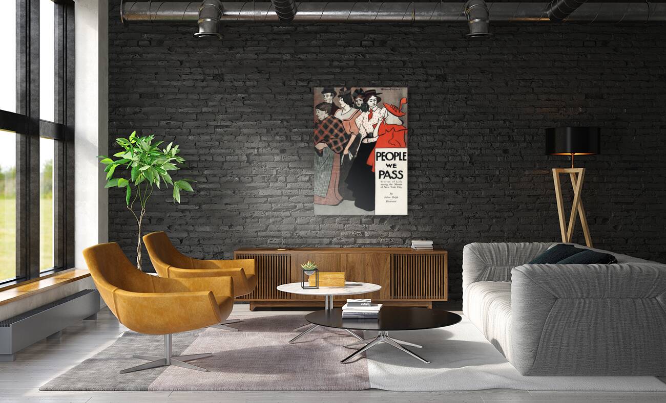 People we pass 1896 by Edward Penfield Reproduction