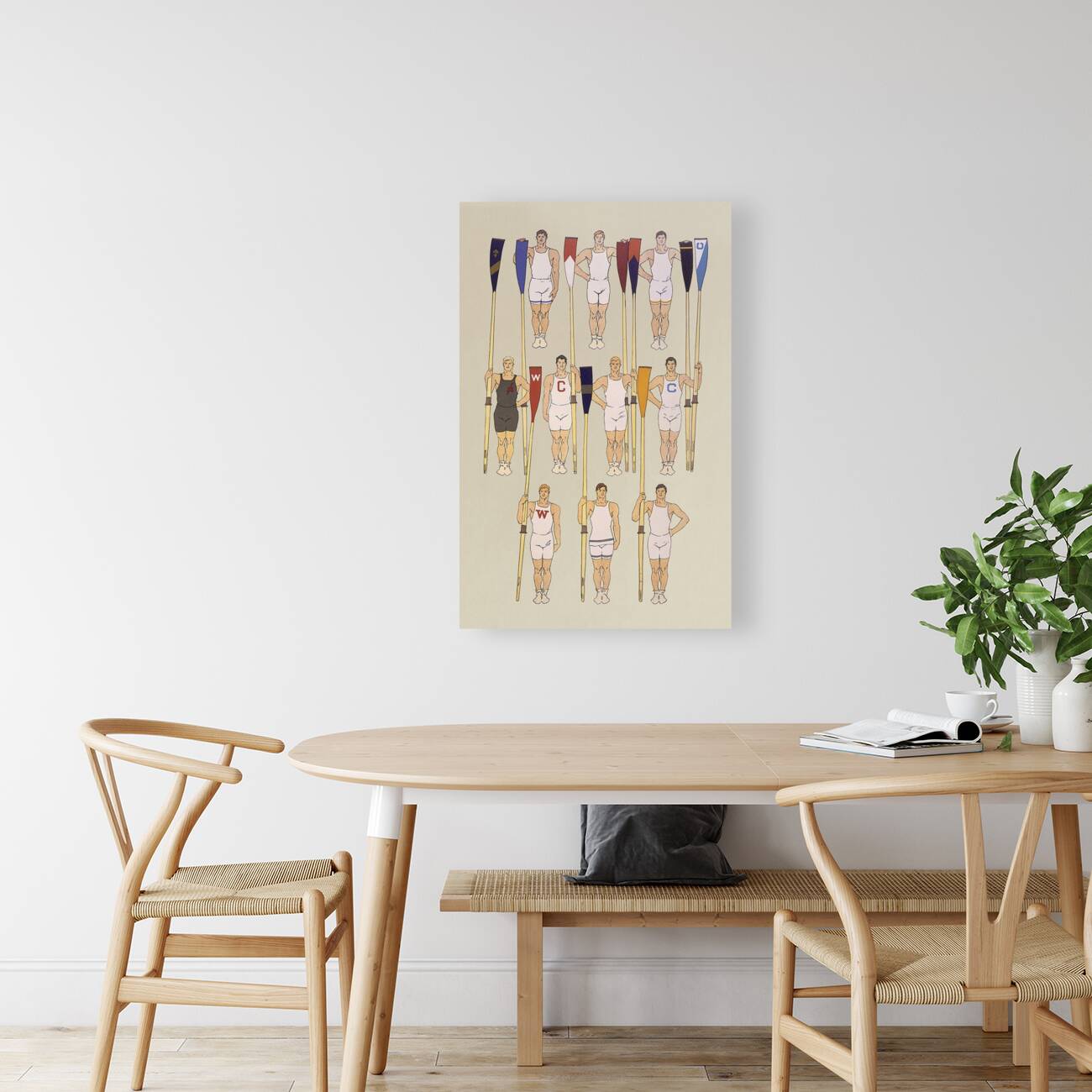 College crews ca. 1908 by Edward Penfield Reproduction