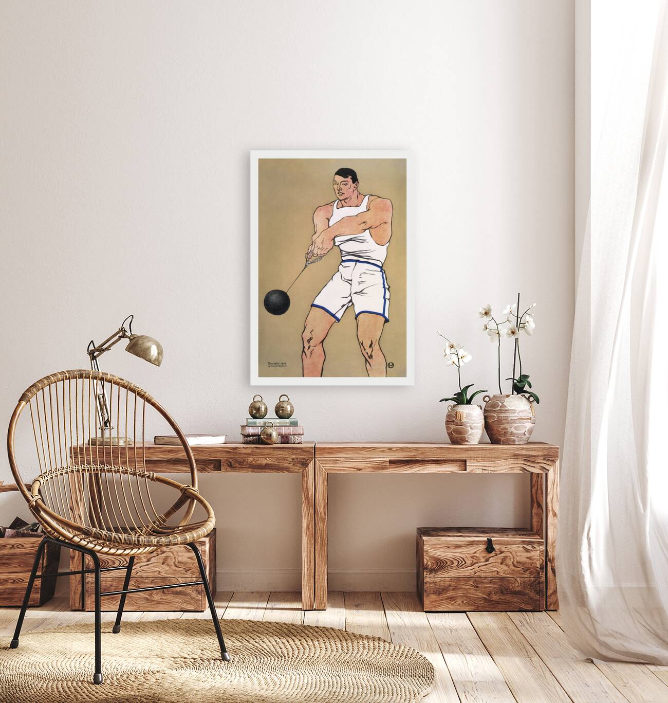 Hammer thrower ca. 1908 by Edward Penfield Reproduction