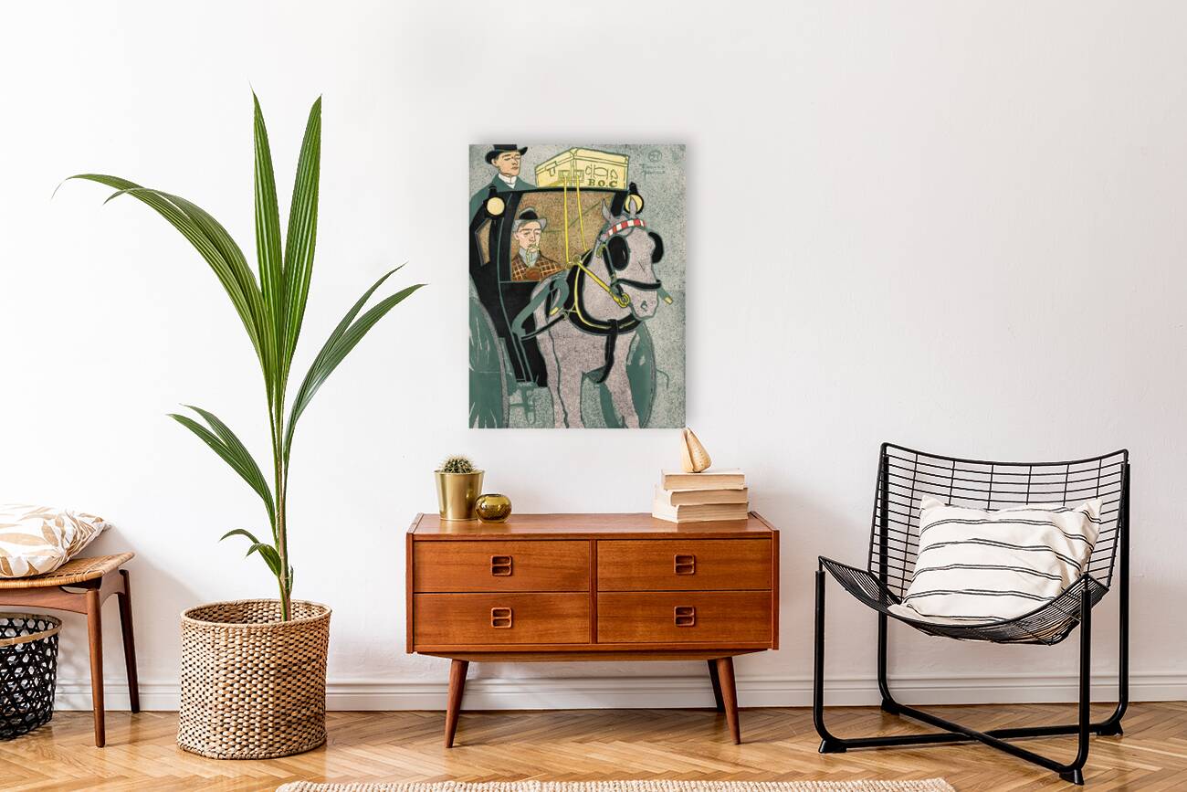 Man in carriage 1896 by Edward Penfield Reproduction